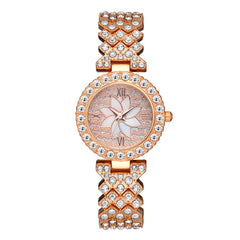 Diamond-embedded Starry Sky Flower Disk Bracelet Watch Women's Suit - MBC